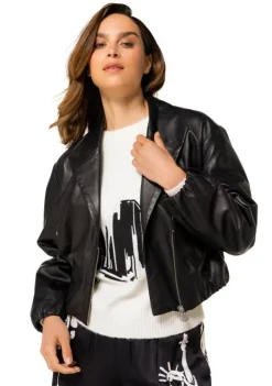 CAROLINE BISS LEER/SUEDE JACK